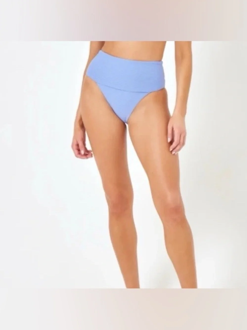 L*Space for Anthropologie Desi Bikini Bottom Lt Blue High Rise Size XS & S NWT